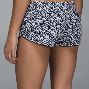 Lululemon Water: Surf Short (black & white / blue) reversible shorts (size 8)